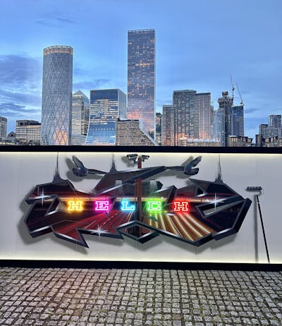 Colorful and Grey Stylewriting by Only E1. This Graffiti is located in London, United Kingdom and was created in 2023. This Graffiti can be described as Stylewriting, Atmosphere and Commission.
