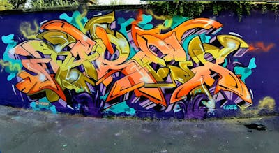 Colorful Stylewriting by Fares. This Graffiti is located in Milano, Italy and was created in 2021. This Graffiti can be described as Stylewriting and Wall of Fame.