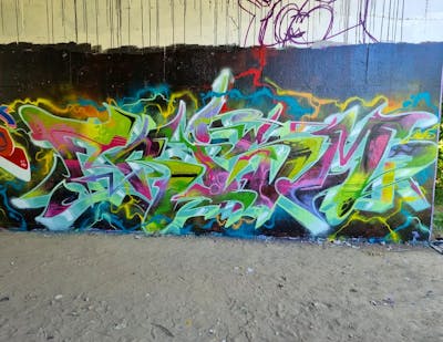 Colorful Stylewriting by Frism, 18K Gang and HGS Crew. This Graffiti is located in Berlin, Germany and was created in 2022. This Graffiti can be described as Stylewriting and Abandoned.