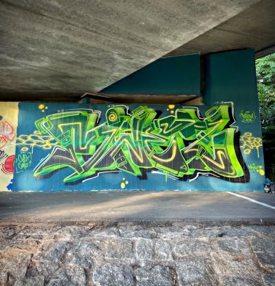 Light Green Stylewriting by MINEZ. This Graffiti is located in Bayreuth, Germany and was created in 2022. This Graffiti can be described as Stylewriting and Wall of Fame.