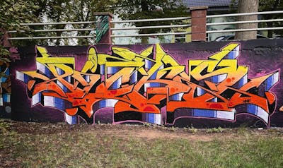 Colorful Stylewriting by Picks. This Graffiti is located in Hettstedt, Germany and was created in 2022. This Graffiti can be described as Stylewriting and Wall of Fame.