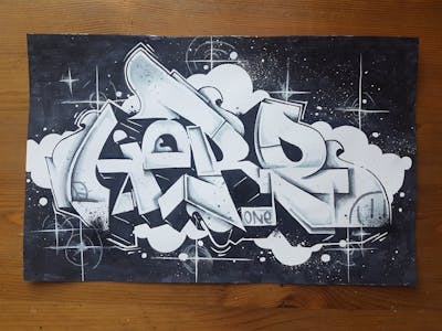Black and White Blackbook by Hero. This Graffiti is located in Germany and was created in 2023.