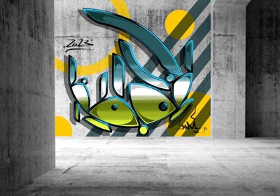 Colorful and Cyan Digital Works by Modi. This Graffiti is located in Germany and was created in 2023.