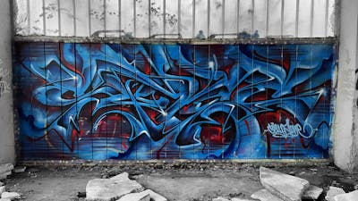 Light Blue Stylewriting by CETYS.AGF. This Graffiti is located in Nitra, Slovakia and was created in 2022. This Graffiti can be described as Stylewriting and Abandoned.