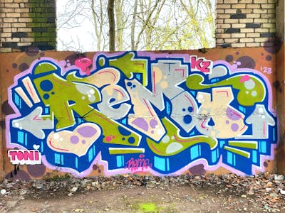 Colorful Stylewriting by Remo. This Graffiti is located in Magdeburg, Germany and was created in 2023. This Graffiti can be described as Stylewriting and Abandoned.