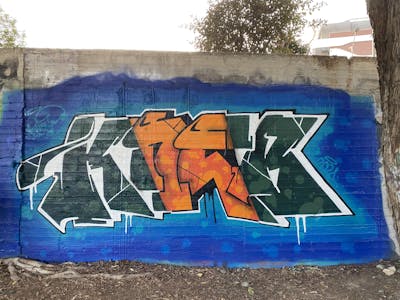 Colorful Stylewriting by KNEB. This Graffiti is located in Cyprus and was created in 2021.