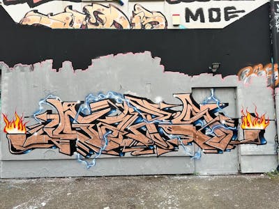 Brown Stylewriting by Gaps. This Graffiti is located in Leipzig, Germany and was created in 2024. This Graffiti can be described as Stylewriting and Wall of Fame.