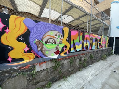 Colorful Stylewriting by HanyAnnh and Nather. This Graffiti is located in Guadalajara, Mexico and was created in 2021. This Graffiti can be described as Stylewriting and Characters.