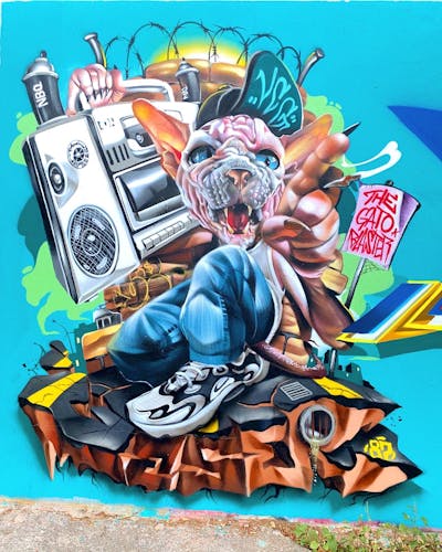 Colorful Stylewriting by Ceser87 and ceser. This Graffiti is located in Gran Canaria, Spain and was created in 2022. This Graffiti can be described as Stylewriting, Characters and 3D.