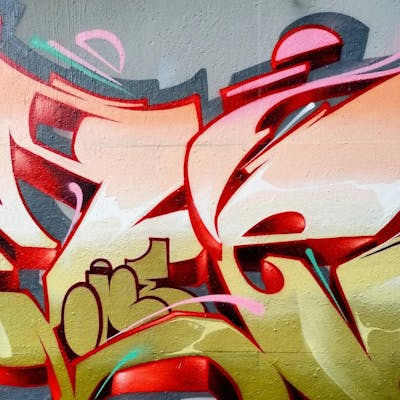 Red and Colorful Stylewriting by Someone and Atelier wandART. This Graffiti is located in Basel, Switzerland and was created in 2022.