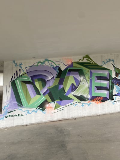 Violet and Green and Light Green Stylewriting by DKAY. This Graffiti is located in Thailand and was created in 2024.