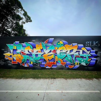 Colorful and Cyan and Orange Stylewriting by Teazer. This Graffiti is located in Sydney, Australia and was created in 2023.