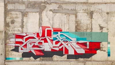 Red and Cyan Stylewriting by Zire. This Graffiti is located in Ashdod, Israel and was created in 2022. This Graffiti can be described as Stylewriting and Abandoned.