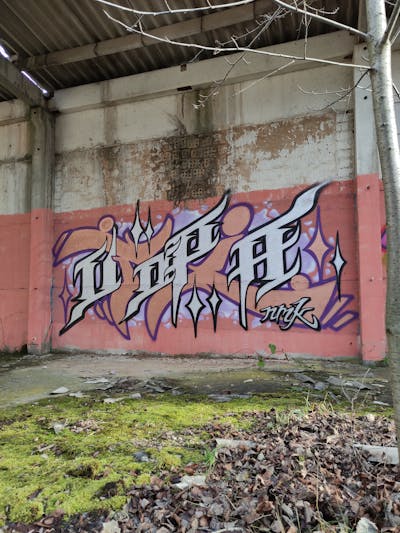 Coralle and White Stylewriting by Utopia. This Graffiti is located in Meißen, Germany and was created in 2021. This Graffiti can be described as Stylewriting and Abandoned.
