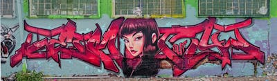 Red and Black and Grey Stylewriting by Emty. This Graffiti is located in Wiesbaden, Germany and was created in 2023. This Graffiti can be described as Stylewriting and Characters.