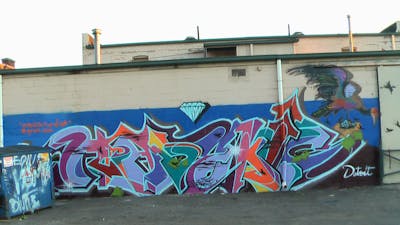 Colorful Stylewriting by Havek, IC, UGN, BMK and CMK. This Graffiti is located in Detroit, United States and was created in 2010.