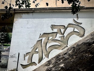 Beige and Grey Stylewriting by ABS. This Graffiti is located in Germany and was created in 2020.