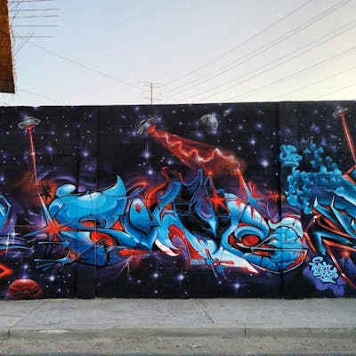 Blue and Colorful Stylewriting by Solve. This Graffiti is located in Tijuana, Mexico and was created in 2020. This Graffiti can be described as Stylewriting.
