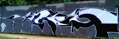 Grey and Black Stylewriting by ZIRCE. This Graffiti is located in Zwickau, Germany and was created in 2018. This Graffiti can be described as Stylewriting and Wall of Fame.