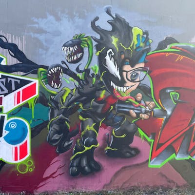 Colorful Characters by MicRoFiks, Rofiks and Fiks. This Graffiti is located in Germany and was created in 2022.
