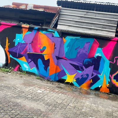 Colorful Stylewriting by Note2. This Graffiti is located in Indonesia and was created in 2022. This Graffiti can be described as Stylewriting and Streetart.