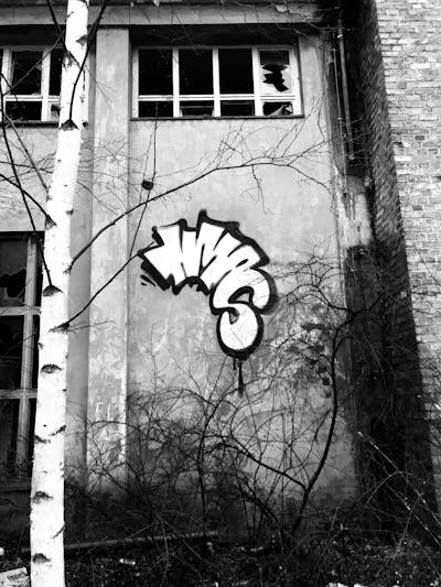 Black and White Stylewriting by Hmas. This Graffiti is located in Germany and was created in 2019.