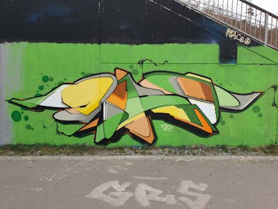 Colorful and Light Green Stylewriting by Dirt. This Graffiti is located in Leipzig, Germany and was created in 2021.