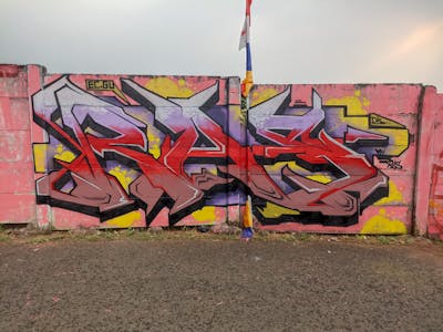 Colorful Stylewriting by ras. This Graffiti is located in Jakarta, Indonesia and was created in 2022.