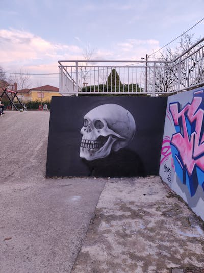 Grey Characters by Tiger. This Graffiti is located in Viškovo, Croatia and was created in 2024.