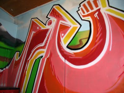 Coralle and Red Stylewriting by urine and OST. This Graffiti is located in Delitzsch, Germany and was created in 2005.