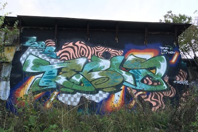Colorful Stylewriting by Tesla. This Graffiti is located in Saint-Petersburg, Russian Federation and was created in 2018. This Graffiti can be described as Stylewriting and Abandoned.