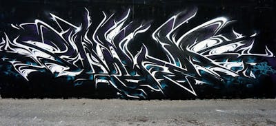 Black Stylewriting by SNUZ. This Graffiti is located in Limassol, Cyprus and was created in 2021. This Graffiti can be described as Stylewriting and Wall of Fame.
