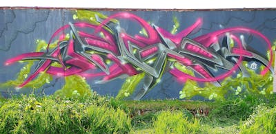 Coralle and Grey Stylewriting by angst. This Graffiti is located in Germany and was created in 2024. This Graffiti can be described as Stylewriting and 3D.