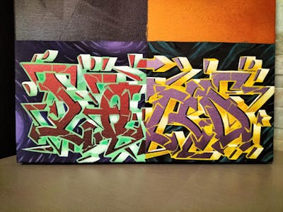 Colorful Canvas by LORD. This Graffiti is located in Caen, France and was created in 2022. This Graffiti can be described as Canvas and Stylewriting.