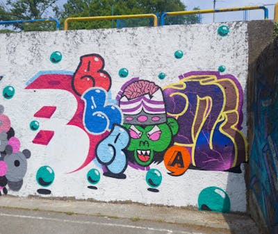 Colorful Stylewriting by Brat. This Graffiti is located in Rijeka, Croatia and was created in 2023. This Graffiti can be described as Stylewriting and Characters.