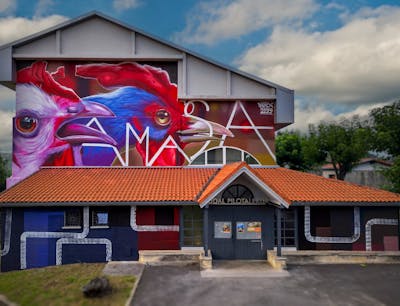 Colorful Characters by Nexgraff. This Graffiti is located in AMASA, Spain and was created in 2022. This Graffiti can be described as Characters, Murals and Commission.
