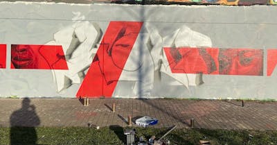 Grey and Red Stylewriting by Chaote.imagers. This Graffiti is located in Leipzig, Germany and was created in 2022. This Graffiti can be described as Stylewriting and Characters.