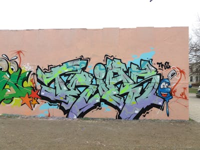 Colorful Stylewriting by Trias. This Graffiti is located in Germany and was created in 2023. This Graffiti can be described as Stylewriting, Characters and Wall of Fame.