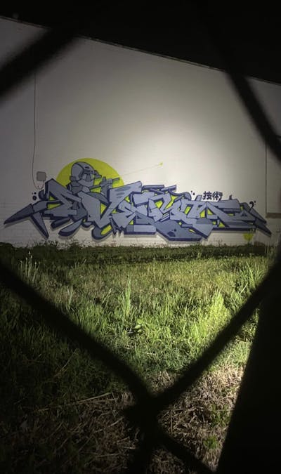 Light Green and Grey Stylewriting by OVERT. This Graffiti is located in United States and was created in 2022. This Graffiti can be described as Stylewriting, Abandoned and Atmosphere.