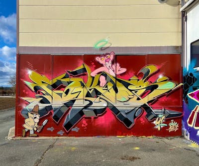 Colorful Stylewriting by FOKUS.81. This Graffiti is located in Hersbruck, Germany and was created in 2020. This Graffiti can be described as Stylewriting and Characters.