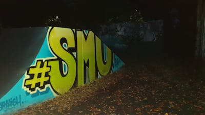 Light Green and Cyan Stylewriting by smo__crew. This Graffiti is located in London, United Kingdom and was created in 2021.
