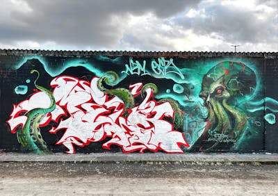 Colorful Stylewriting by Cors One and Milk21. This Graffiti is located in Berlin, Germany and was created in 2023. This Graffiti can be described as Stylewriting and Characters.