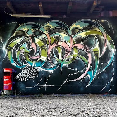 Colorful Stylewriting by Das Wort. This Graffiti is located in Germany and was created in 2022. This Graffiti can be described as Stylewriting and Abandoned.