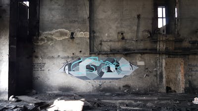 Grey Stylewriting by urine and OST. This Graffiti is located in Köthen, Germany and was created in 2018. This Graffiti can be described as Stylewriting, Characters and Abandoned.