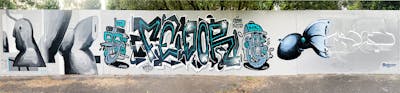 Grey and Black Stylewriting by Hülpman, urine, MOTS, OST, PÜTK, Fedor and RUA. This Graffiti is located in Porto, Portugal and was created in 2023. This Graffiti can be described as Stylewriting and Characters.