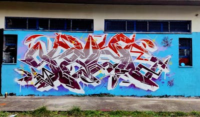 Brown and White and Colorful Stylewriting by Spant. This Graffiti is located in Levadia, Greece and was created in 2024.