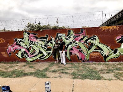 Coralle and Light Green Stylewriting by Sbek. This Graffiti is located in New York, United States and was created in 2019.