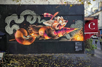 Colorful Characters by Abys. This Graffiti is located in Paris, France and was created in 2021. This Graffiti can be described as Characters, Streetart and Commission.