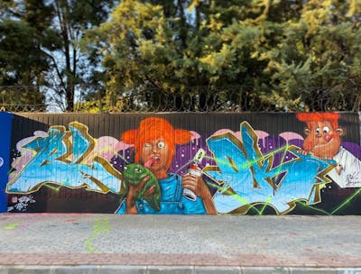 Colorful Stylewriting by Blok. This Graffiti is located in Bursa, Turkey and was created in 2022. This Graffiti can be described as Stylewriting and Characters.