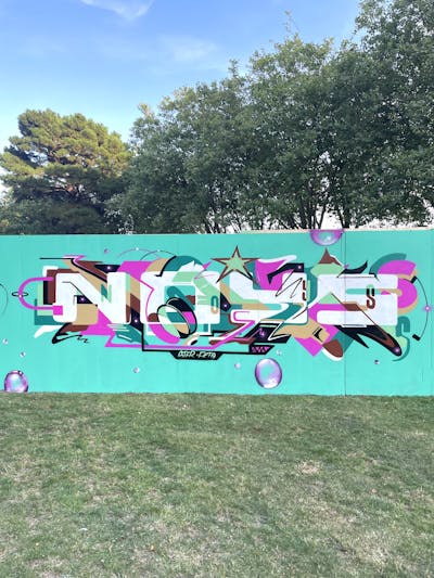 Colorful Stylewriting by Noys. This Graffiti is located in South end on sea, United Kingdom and was created in 2023. This Graffiti can be described as Stylewriting, Futuristic and Wall of Fame.